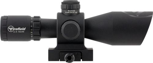 Firefield Barrage riflescope with Picatinny Mount FF13061, 2.5-10x, 40mm, Black, Illuminated Mil-Dot Reticle