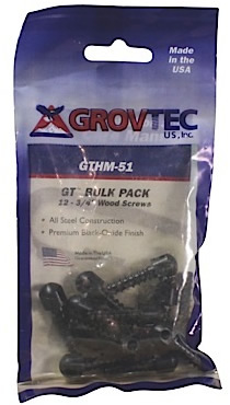 GrovTec 3/4 Wood Screw Swivel Studs 12-Pack Black (GTHM51)