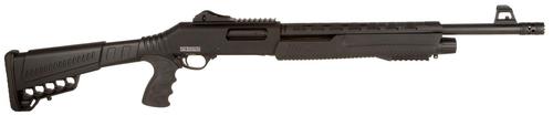 Breda Dickinson Commando Pump Shotgun XX3D2, 12 Gauge, 18.5", 3" Chmbr, Tactical Synthetic Black Stock, Black Finish