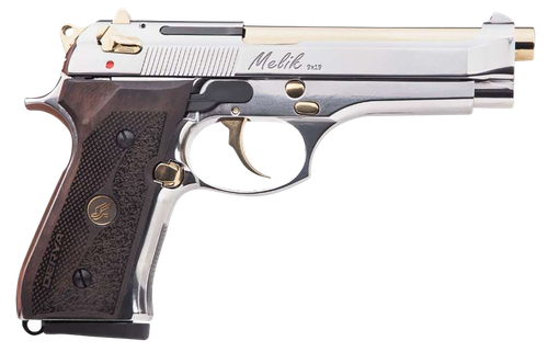 Derya Melik Pistol 15L.MELIK9.NG.TR, 9mm Luger, 4.90in, Black Polymer Grips, Black Finish, 15 Rds