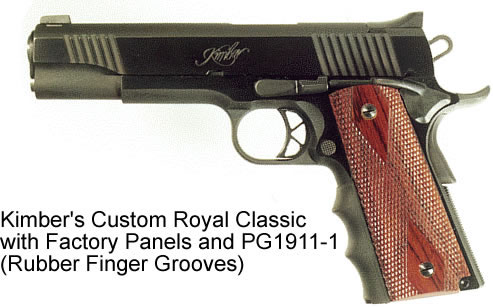Pearce PG19111 Rubber Finger Groove Insert For Government ( Full Size ) 1911 Style Autos
