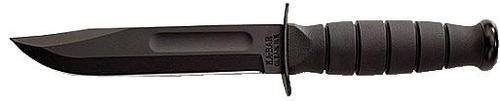 Kabar Knife w/Fixed Clip Point Blade & Leather Sheath 1256