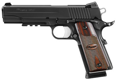 Sig 1911 (CA Approved) Pistol 1911R45BSSCA, 45 ACP, 5 in, Rosewood Grip, Black Finish, Novak Sights, 8 Rd