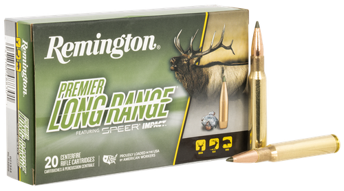 Remington Premier Long Range Rifle Ammunition R21344, 30-06 Springfield, Speer Impact, 175 gr, 2825 fps, 20 Rd/Bx