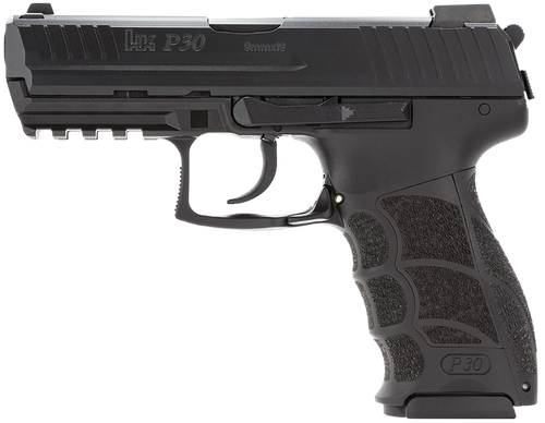 Heckler & Koch P30 V3 Pistol 81001088, 9mm Luger, 3.85in, Interchangeable Backstrap, Black Finish, 10 Rds