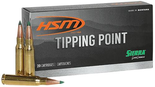HSM Tipping Point Rifle Ammunition 7MMMAG27N, 7mm Rem, Hornady SST, 162 gr, 20 Rd/Bx