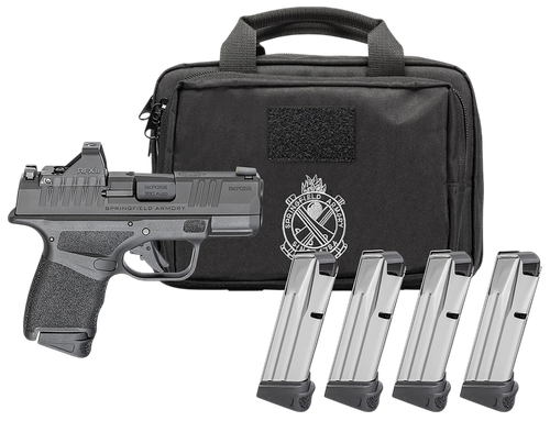 Springfield Hellcat OSP Gear Pac Optic Ready Pistol HC9319BOSPLCPAC, 9mm, 3in, Adaptive Texture Grips, Black Finish, 10 Rds