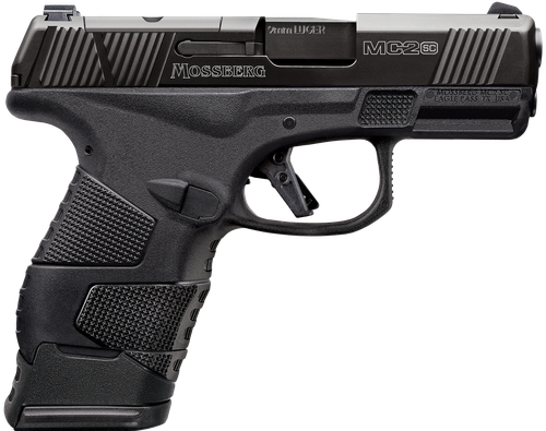 Mossberg MC2sc Sub-Compact Optic Ready Pistol 89025, 9mm Luger, 3.40in, 1+1 Matte Black DLC Stainless Steel with Optics Cut Aggressive Textured Black Polymer Grips, Matte Black Finish, 14 Rds