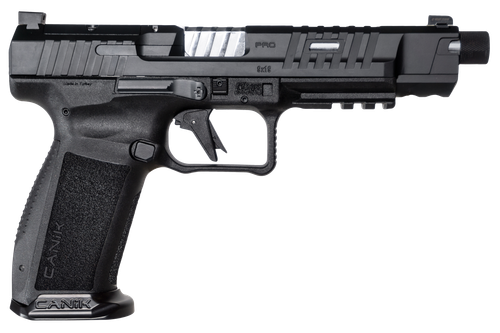 Canik Mete SFX Pro Full Size Pistol HGP7157N, 9mm, 5.74", Aggressive Textured Grips, Black Finish, Chrome-Plated Threaded Barrel, Optic Ready,  20 Rds