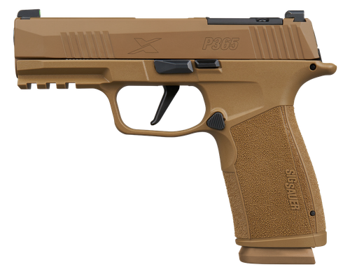 Sig Sauer P365 XMacro Optic Ready Pistol, 9mm, 3.70in, Interchangeable Backstrap Grips, Coyote Cerakote Finish, 17 Rds