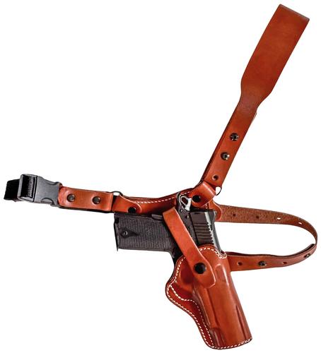 1791 Gunleather Pathfinder Chest Holster, Classic Brown, Right Hand, 1911 Government