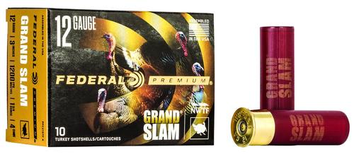 Federal Premium Grand Slam Turkey Shotshells PFCX157F4, 12 Gauge, 3", 1 3/4 oz, #4 Lead Shot, 10 Rds/bx
