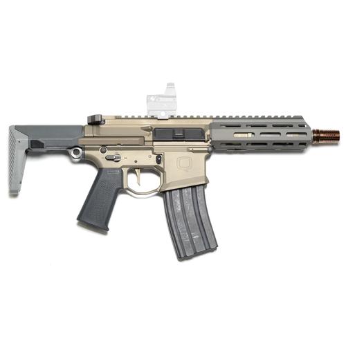 Q Honey Badger Semi-Auto SBR, 300 AAC Blackout, 7", FDE Finish, Collapsible Stock, 30 Rds