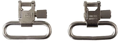 Uncle Mikes 1 in Quick Detach Nickel Sling Swivels For Ruger Autos/Carbines 14622