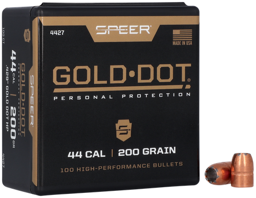 Speer 44 Special Caliber 200 Grain Gold Dot Hollow Point 50/Box (4427), Not Loaded