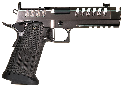Watchtower Firearms Apache DS 1911 Pistol, APACHE9MM46BLK, 4.6" Compensated, Graphite PVD Stainless Finish, Optic Ready, 17/20+1