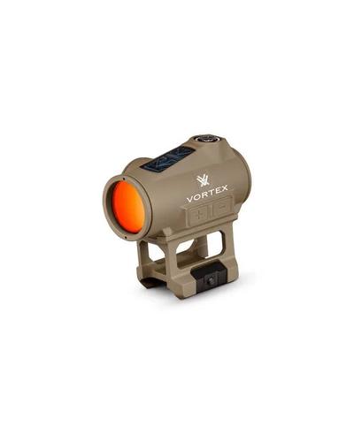 Vortex Crossfire II Solar, 2 MOA Bright Red Dot, w/ Multi-Height Mount System, Tan
