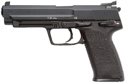 Heckler & Koch USP Expert 45 Pistol 81000365, 45 ACP, 5.19", Black Polymer Grips, Black Finish, 10 Rds
