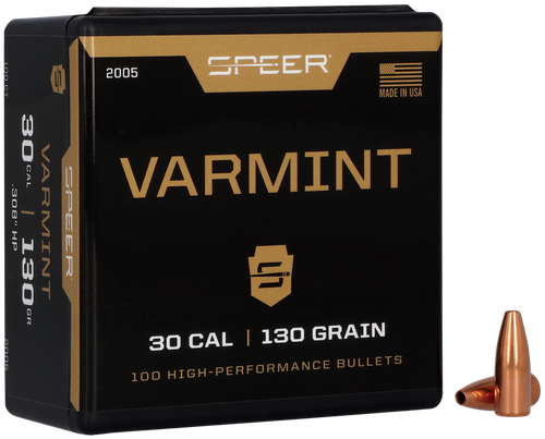 Speer 30 Caliber 130 Grain Hollow Point 100/Box (2005), Not Loaded