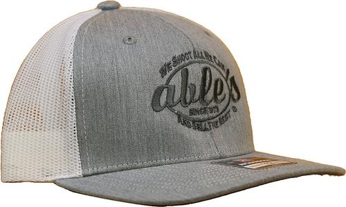 Able's Mesh Cap Heather Gray, White Mesh (ACHGW)