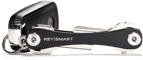 KeySmart Compact Key Holder, Aluminum, Up to 8 Keys, Black (KS019BLK)