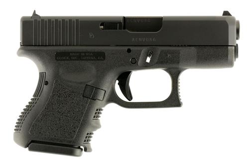 Glock 27 Subcompact Pistol UI2750201, 40 S&W, 3.4", Black Grips, Black Finish, 9 Rds