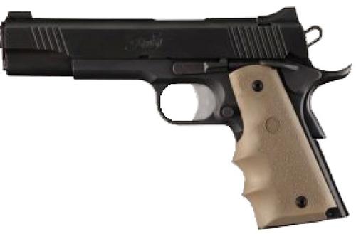 Hogue 1911 Goverment Rubber Grip w/Finger Grooves Desert Tan (45003)