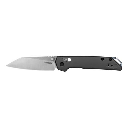 Kershaw Mini Iridium Folding Knife, Plain Satin Reverse Tanto Blade, Gray Handle (2051R)
