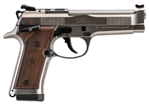 Beretta 92X Performance Defensive Optic Ready Pistol SPEC0746A15, 9mm, 4.9in, Hogue Walnut Grip, Nistan Alloy Finish, 15 Rds