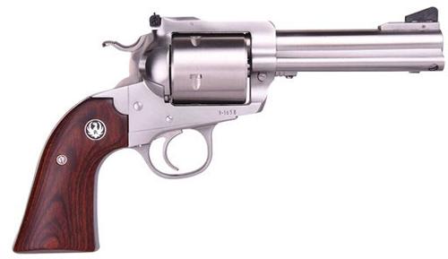 Ruger Super Blackhawk Bisley Single-Action Revolver 0873, 454 Casull, 4 5/8 in, Wood Grips, Stainless Finish, 5 Rd