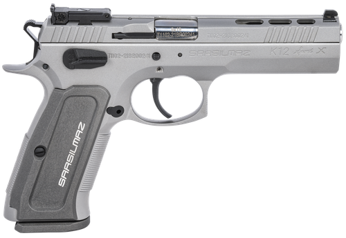 SAR USA K12 Sport X Pistol K12STSPX, 9mm Luger, 4.70in, Serrated/Ported Slide & Gray Polymer Grips, Matte Stainless Finish, 17 Rds