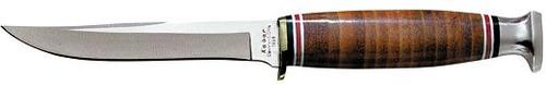 Kabar Little Finn 7 in International Hunter Knife w/Leather Handle & Sheath 1226