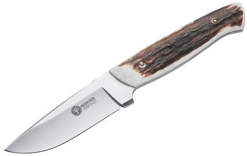 Boker Arbolito Drop Point Skinning/Gutting Fixed Blade Knife w/Plain Edge & Stag Scales Handle (02BA319H)