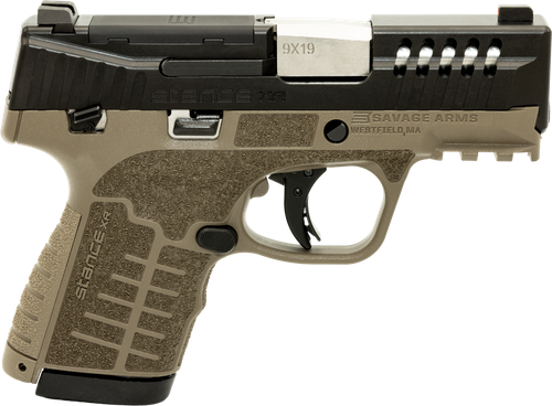 Savage Stance XR Pistol 67055, 9mm Luger, 3.20in, FDE GFN, Flat Dark Earth Finish, 13 Rds