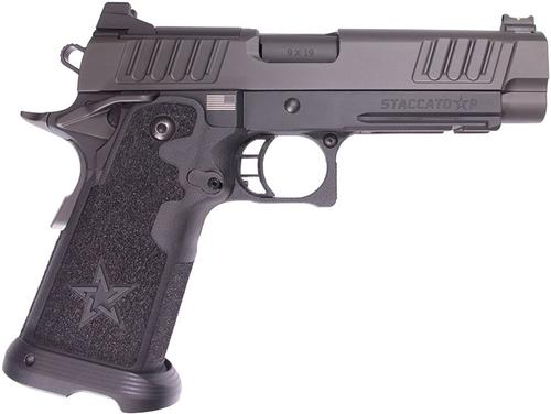 Staccato P 2011 Optic Ready Pistol 12-1200-000103, 9mm, 4.4" DLC Bull Barrel, Aluminum Frame, DLC Black Finish, 17 Rds