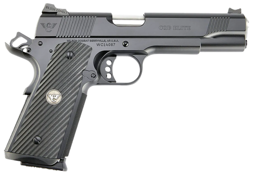 Wilson Combat CQB Elite Pistol CQBEFS9, 9mm Luger, 5", G10 Grips, Black Carbon Steel Finish, 10 Rds
