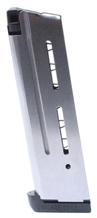 Wilson Combat 1911 40 S&W 9 Round Stainless Steel Magazine w/Standard Base Pad (47FX)