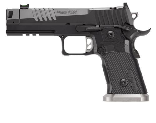 Sig Sauer P211-GTO Pistol 211F-9-GTO-10, 9mm, 4.4in Bull Barrel, Aluminum Grips, State-Compliant,10 Rds