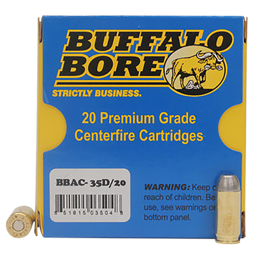 Buffalo Bore Handgun Ammunition, 460 Rowland, Hard Case Flat Nose (FN), 255 GR, 1300 fps, 20 Rd/Bx