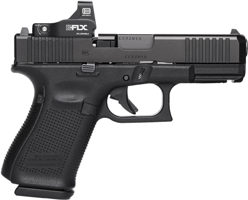 Glock G19 Gen5 MOS EoTech Combo Optic Ready Pistol PA195E203MOS, 9mm, 4.02in, Interchangeable Backstrap Grips, Black Finish, 15 Rds
