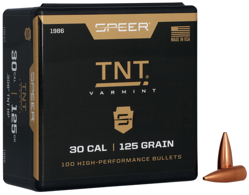 Speer 30 Caliber 125 Grain TNT Hollow Point 100/Box (1986), Not Loaded