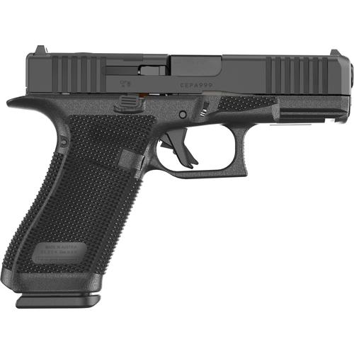 Glock 45 Gen6 MOS Pistol w/Front Serrations, 9mm, 4.02" in, Black Polymer Textured Grip, GMB Barrel, nDLC Finish, Optic Ready, 17 Rds