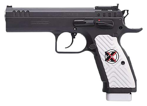 EAA Stock II Xtreme Pistol TFSTOCK2X9, 9mm Luger, 4.44in, White Polymer Grips, Black Finish, 17 Rds