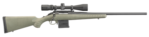Ruger American Predator Rifle w/Scope 26952, 204 Ruger, 22", Green Synthetic Stock, Black Finish, 10 Rds