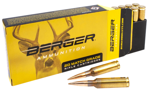 Berger Rifle Ammunition 31070, 6.5 Creedmoor, Berger Elite Hunter, 156 Gr, 20 Rds