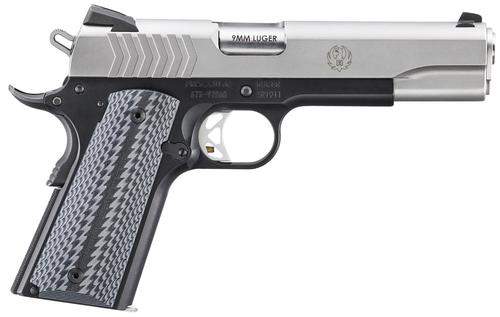Ruger SR1911 Pistol 6794, 9mm Luger, 5in, Black/Gray G10 Grips, Black Anodized Finish, 9 Rds