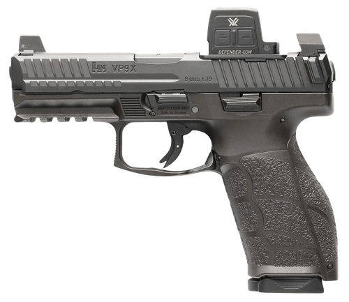Heckler & Koch VP9A1 X w/Optic Pistol, 9mm, 4.09in, Textured Grips, Black Finish, 10 Rds