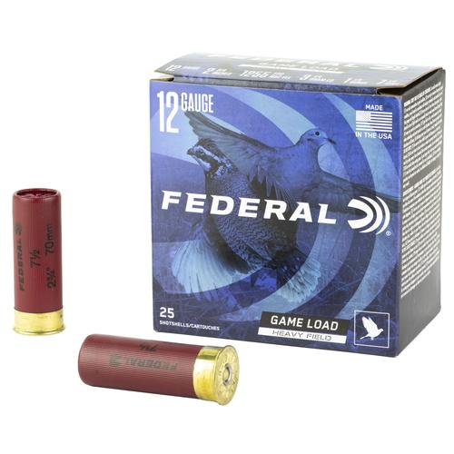 Federal Premium Game-Shok Heavy Field Shotshells H12375, 12 Gauge, 2-3/4", 1-1/8 oz, 1255 fps, #7.5 Lead Shot, 25 Rds/Bx