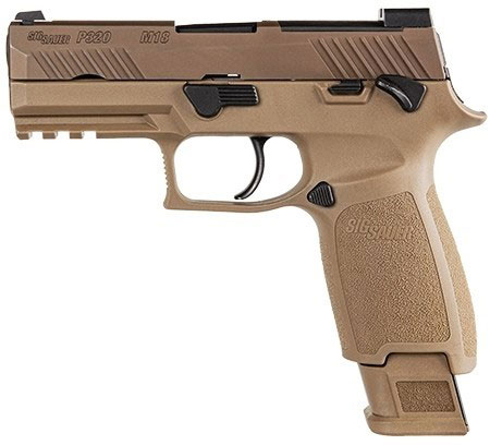 Sig P320 M18 Pistol 320CA9M18MS, 9mm, 3.9", Coyote Grip, Coyote PVD Finish, 17 Rds