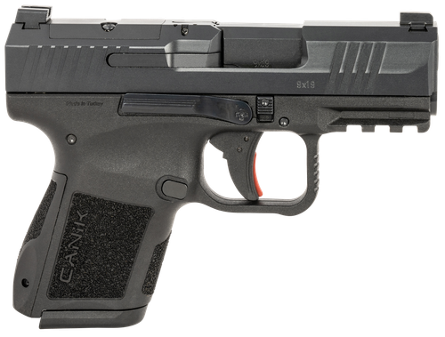 Canik MC9 Pistol HG7620N, 9mm Luger, 3.18", Interchangeable Backstrap, Black Finish, 15 Rds